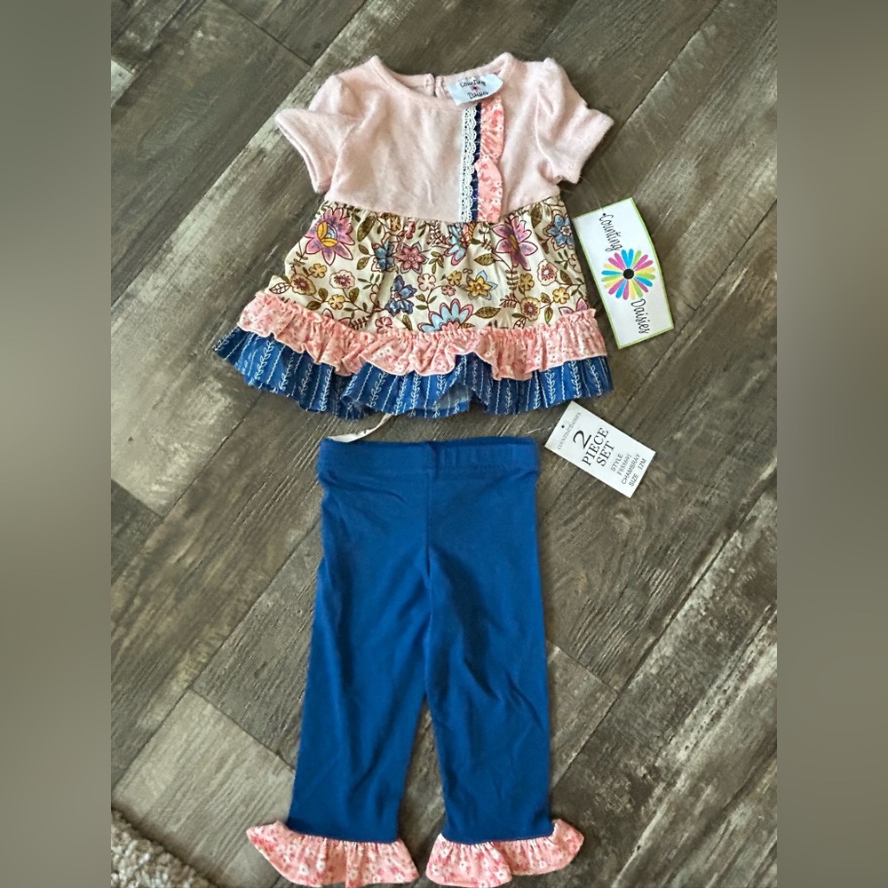 Ruffled pant set multi color